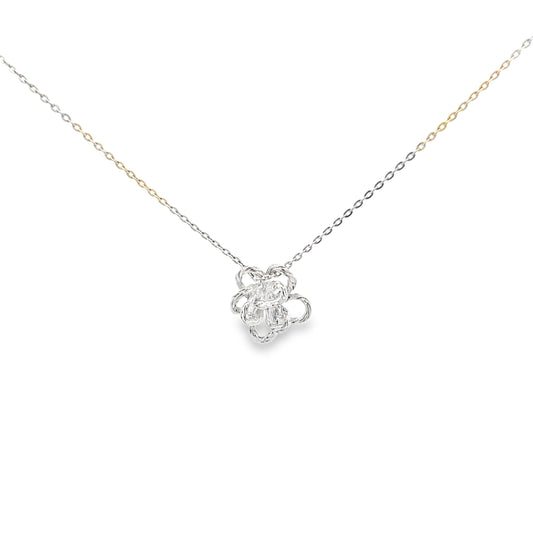 Silver Twisted Knot Necklace