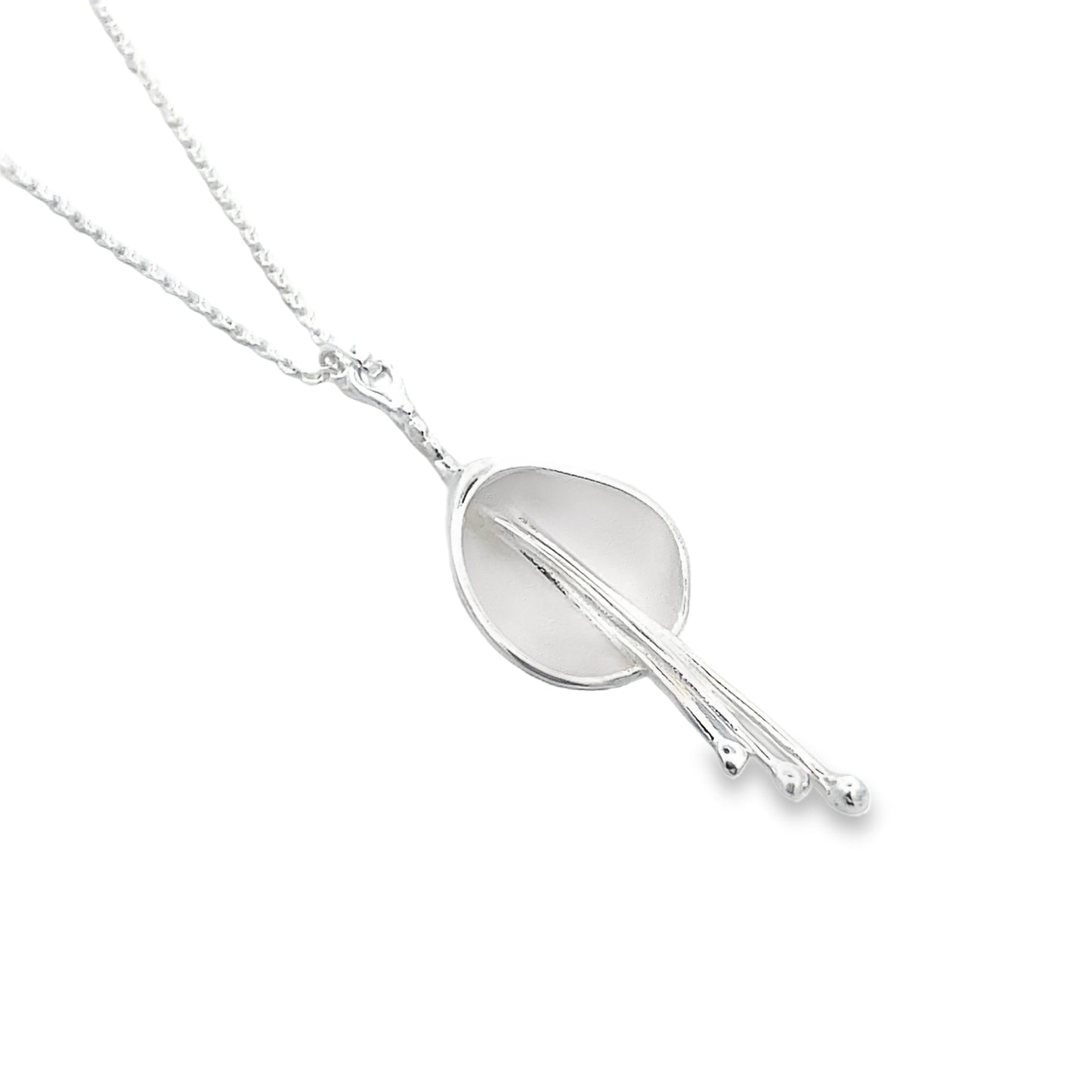 Silver Calla Lilly Necklace