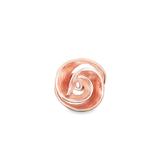 Silver and Rose Gold Rose Ring