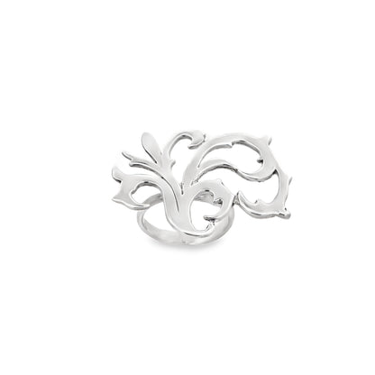 Silver Floral Ring