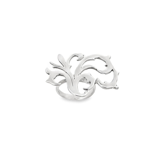 Silver Floral Ring
