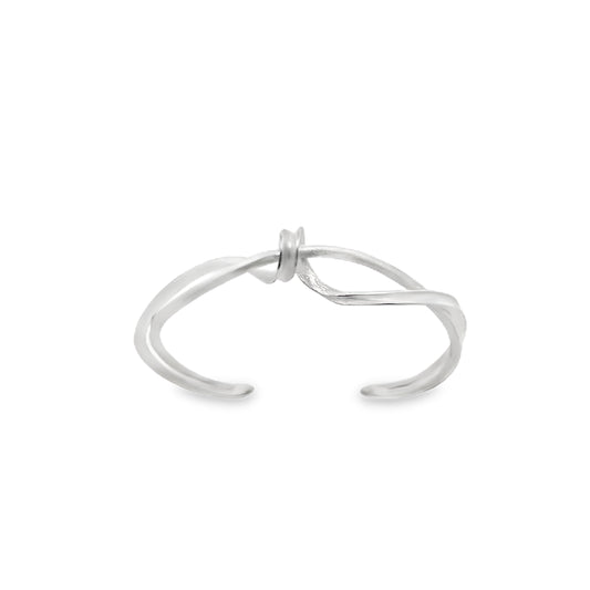 Matt Silver Twist Cuff