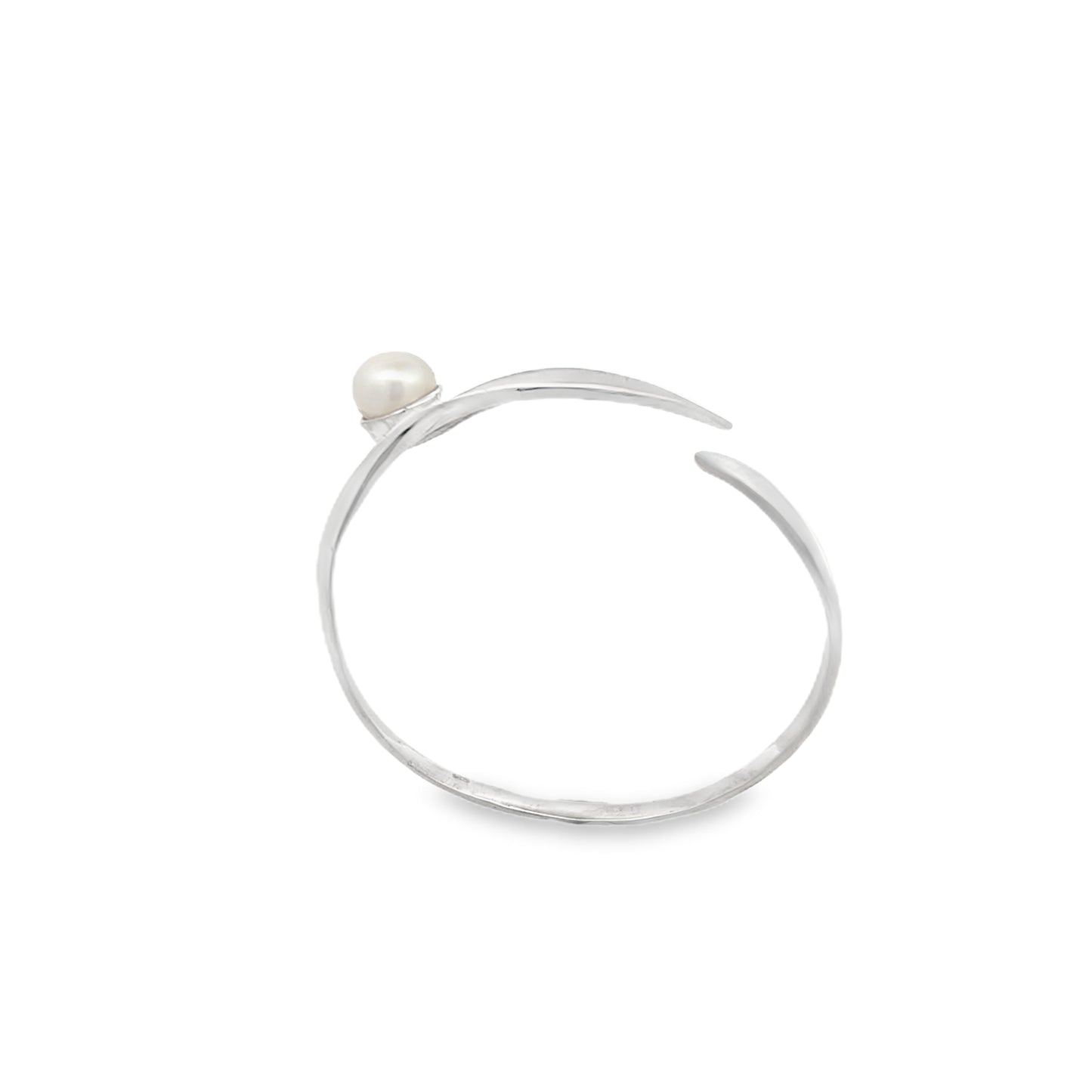 Silver Cuff with Pearl