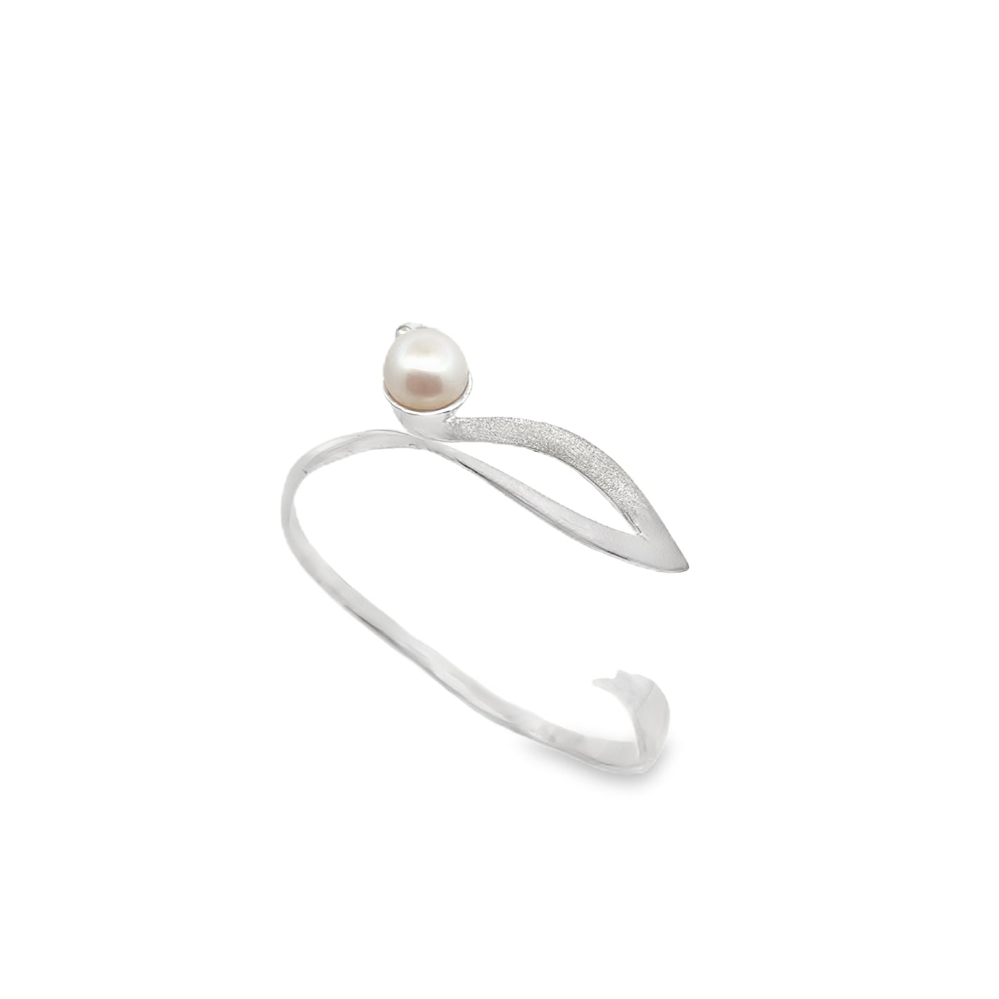 Silver Cuff with Pearl