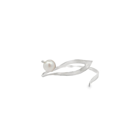 Silver Cuff with Pearl