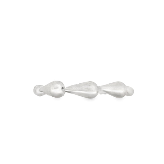 Matt Silver Teardrop Bracelet