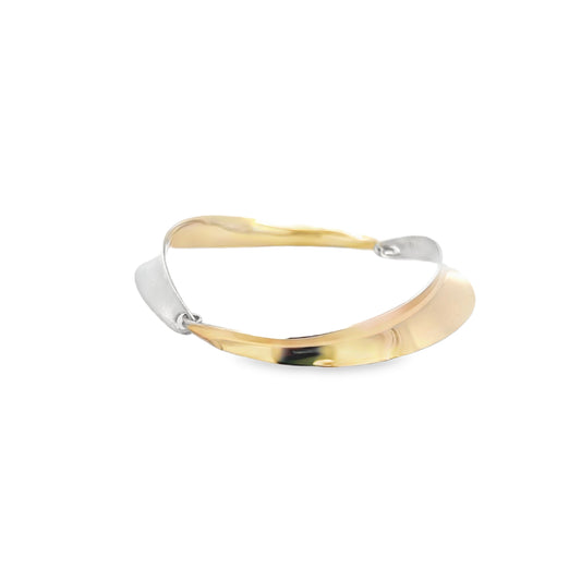 Sterling Silver and 14ct Gold Bangle