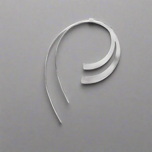 Silver Swirl Hoops