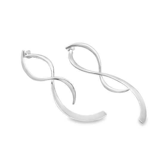 Silver Infinity Earrings