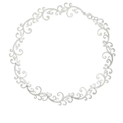 Brushed Silver Swirl Necklace