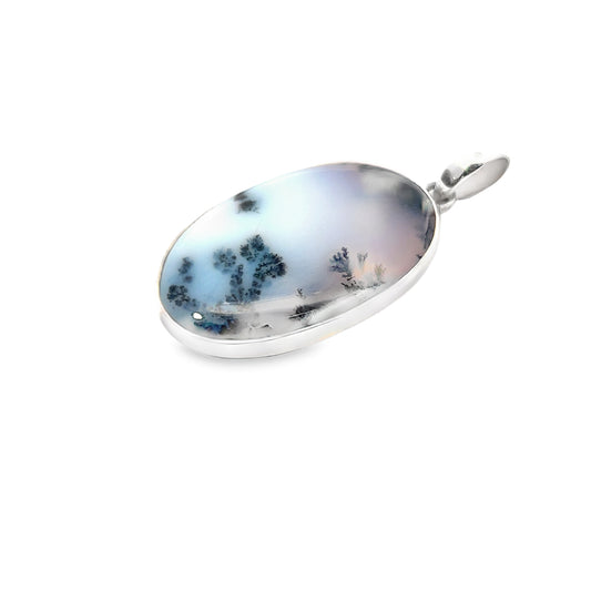 Dendrite Agate Silver Pendant