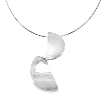 Silver Sculptural Pendant