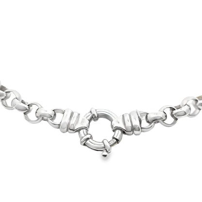 Silver Belcher Necklace