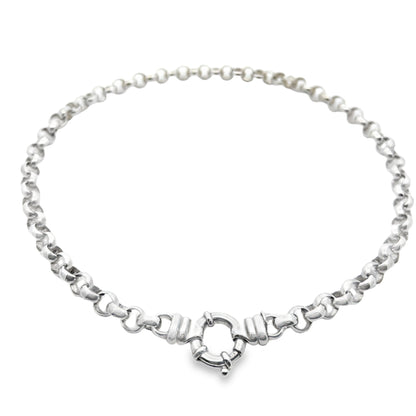 Silver Belcher Necklace