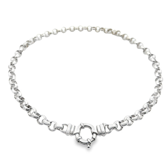 Silver Belcher Necklace