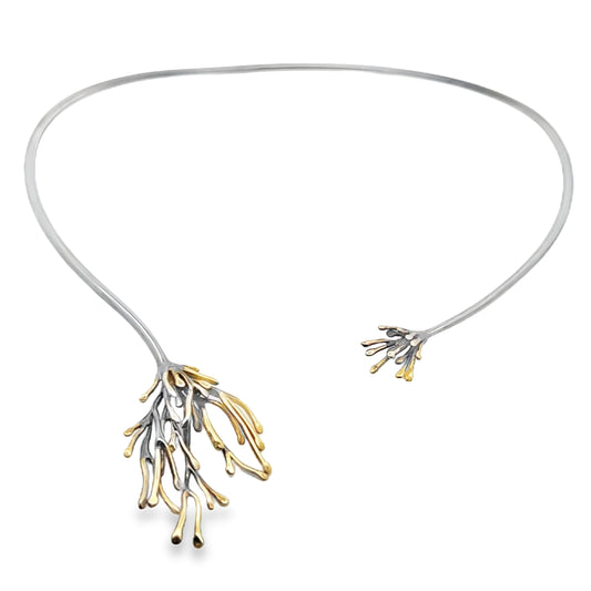 Silver Branch Neck Cuff