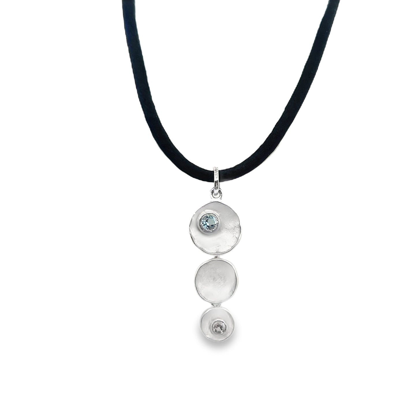 Blue Topaz Droplet Necklace