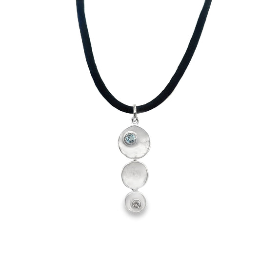 Blue Topaz Droplet Necklace