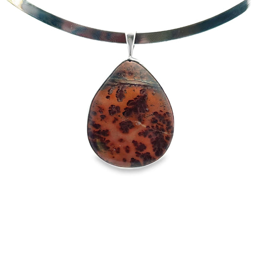 Painted Jasper Pendant