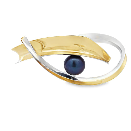 Two Tone Fresh Water Pearl Bangle