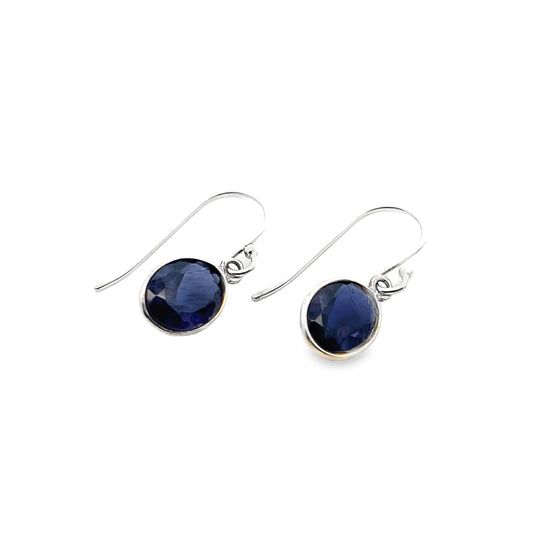 Silver Iolite Earring