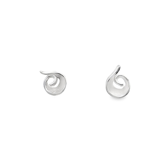 Silver Spiral Stud