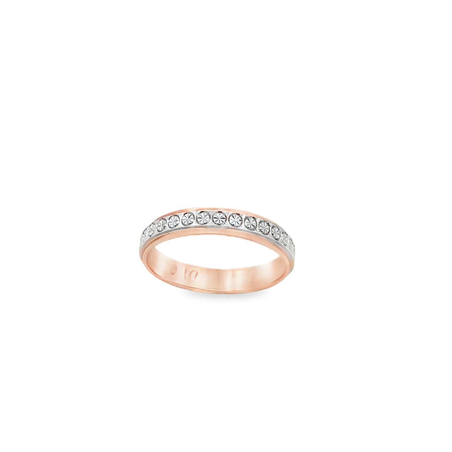 9ct Rose Gold Diamond Band