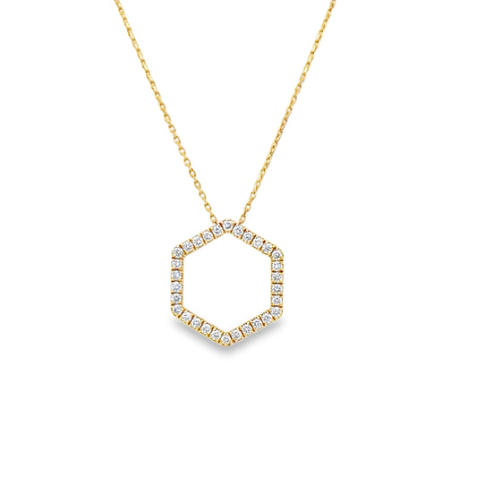 18ct Hexagonal Diamond Necklace