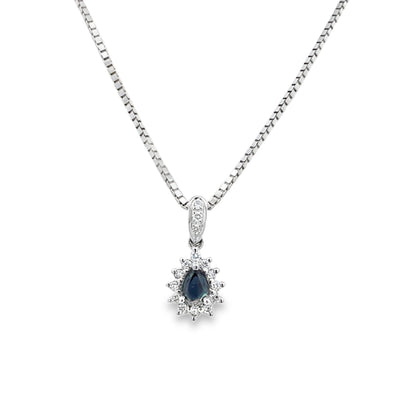 18ct Handmade Natural Alexandrite and Diamond Pendant