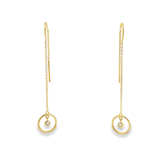 9ct Thread Diamond Earrings
