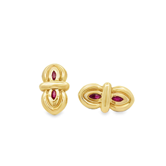 18ct Ruby Studs