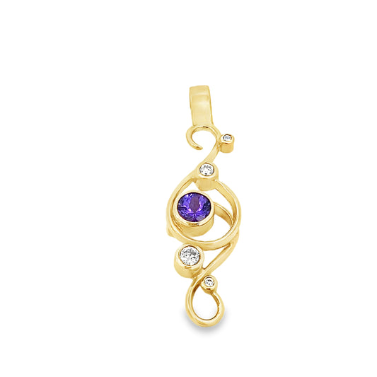 18ct Tanzanite and Diamond Pendant