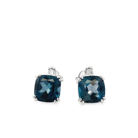 9ct London Blue Topaz Studs