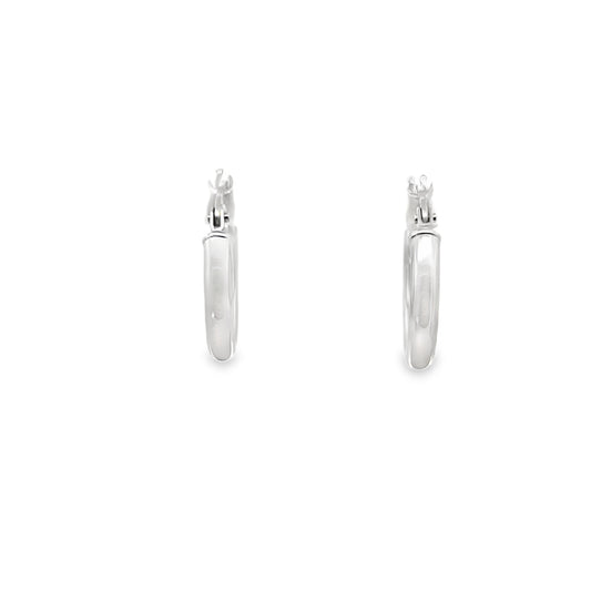 9ct White Gold Hoops