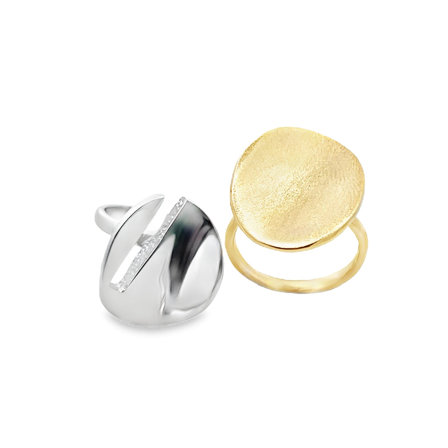 9ct Two Tone 2 Piece Ring