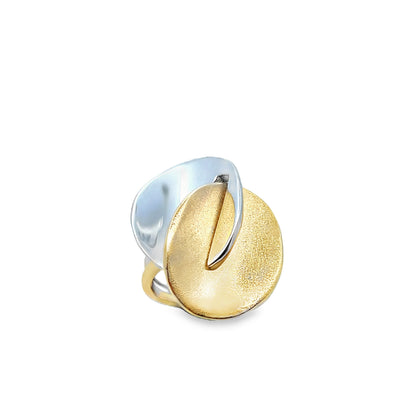 9ct Two Tone 2 Piece Ring
