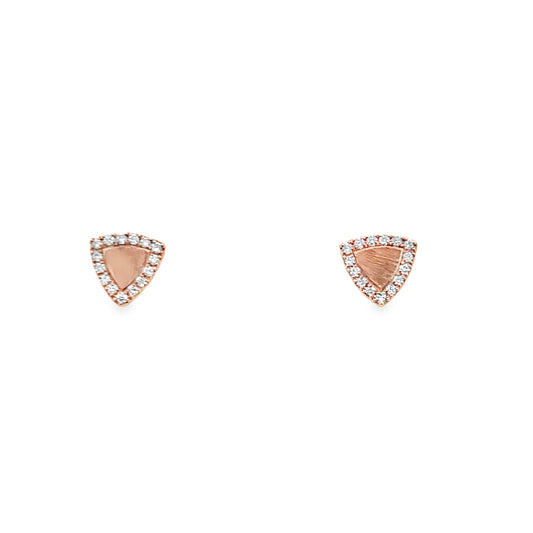 9ct Rose Gold Diamond Studs