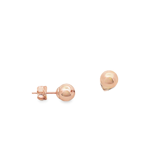 9ct Rose Gold Ball Studs