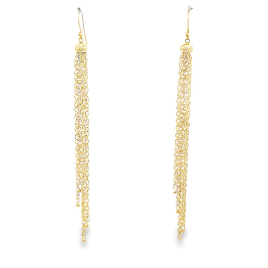 9K Long Gold Earrings