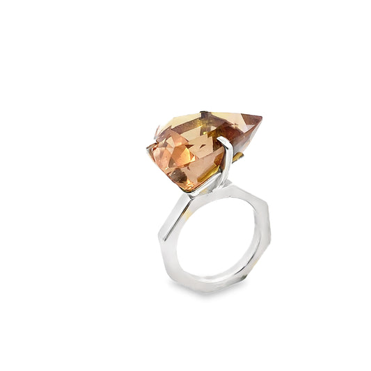 Silver Ametrine Ring