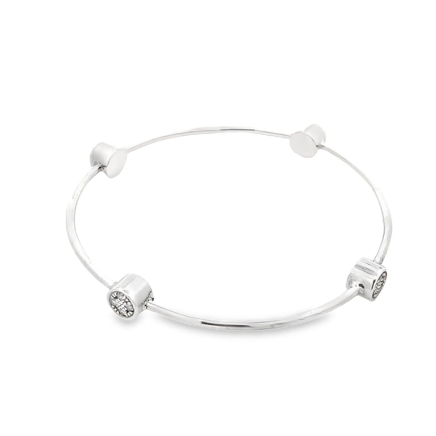 9ct Handmade Diamond Bangle