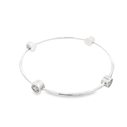 9ct Handmade Diamond Bangle