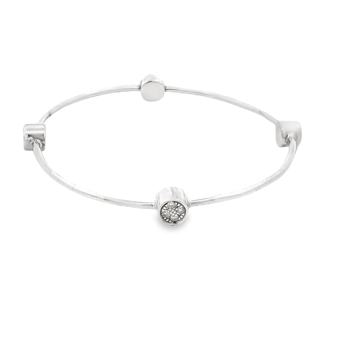 9ct Handmade Diamond Bangle