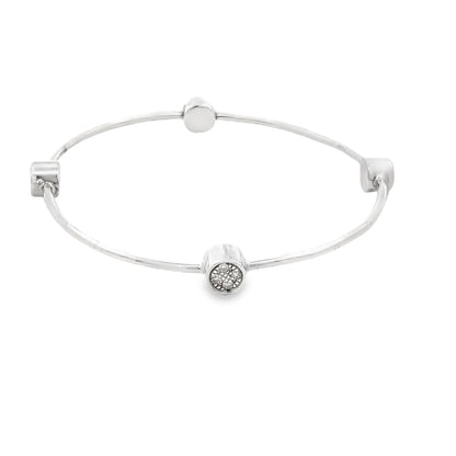9ct Handmade Diamond Bangle