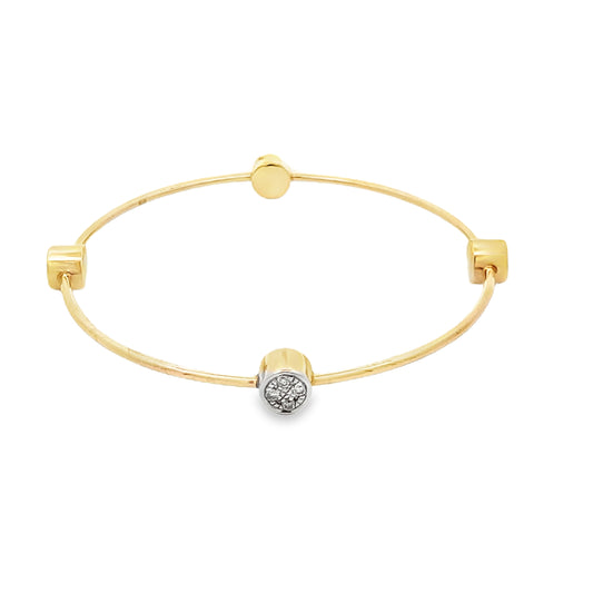9ct Handmade Diamond Bangle