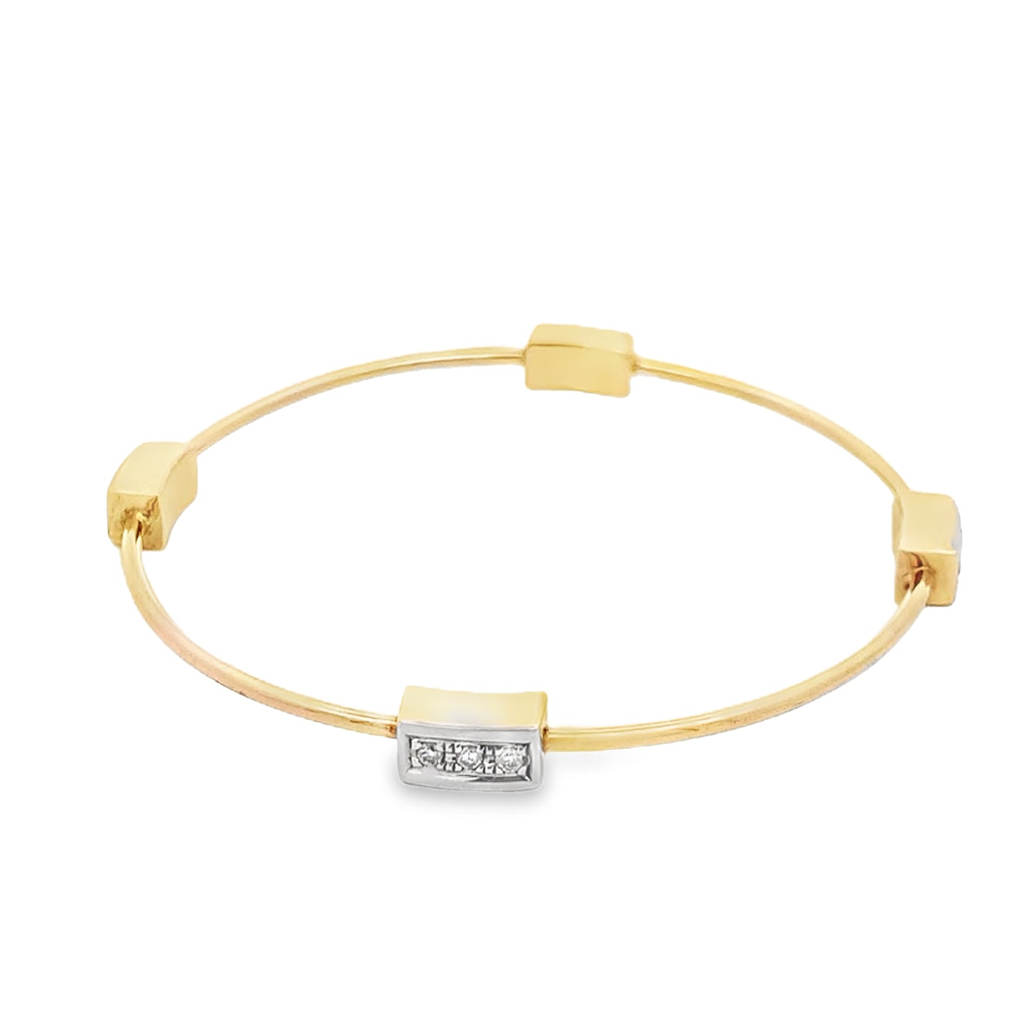 9ct Handmade Diamond Bangle