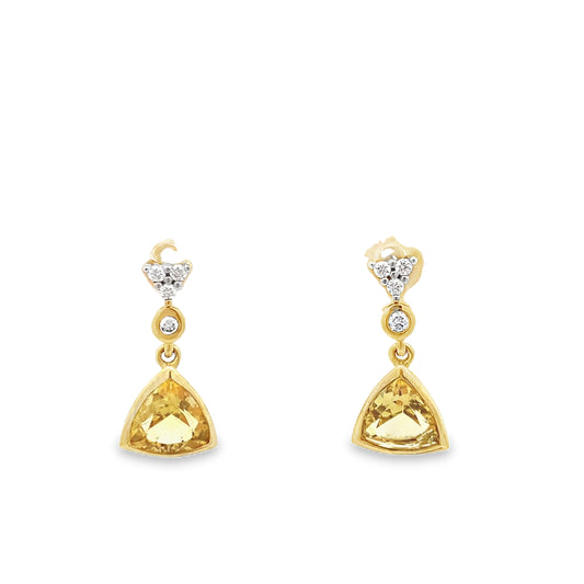 9ct Beryl and Diamond Studs