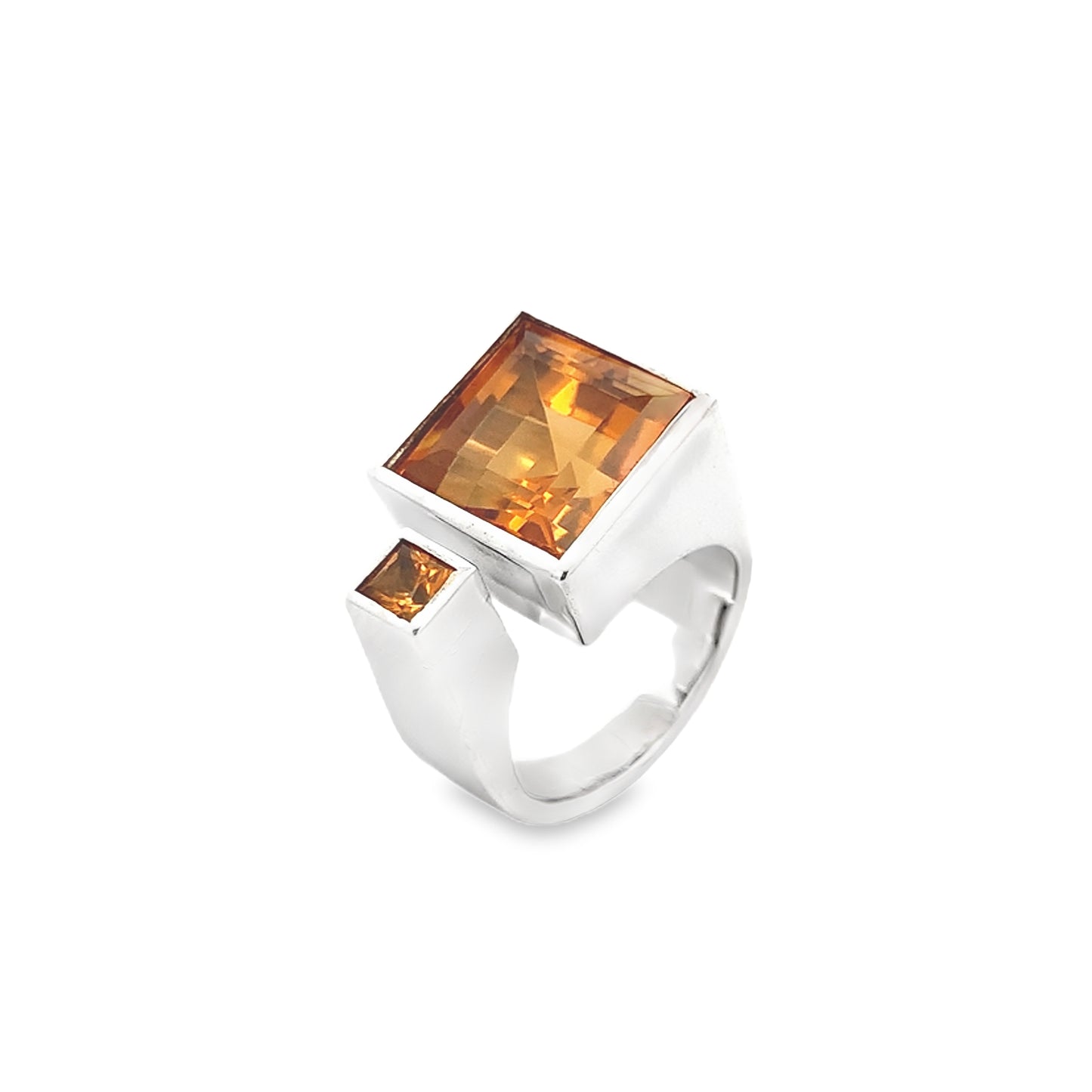 Silver Citrine Ring