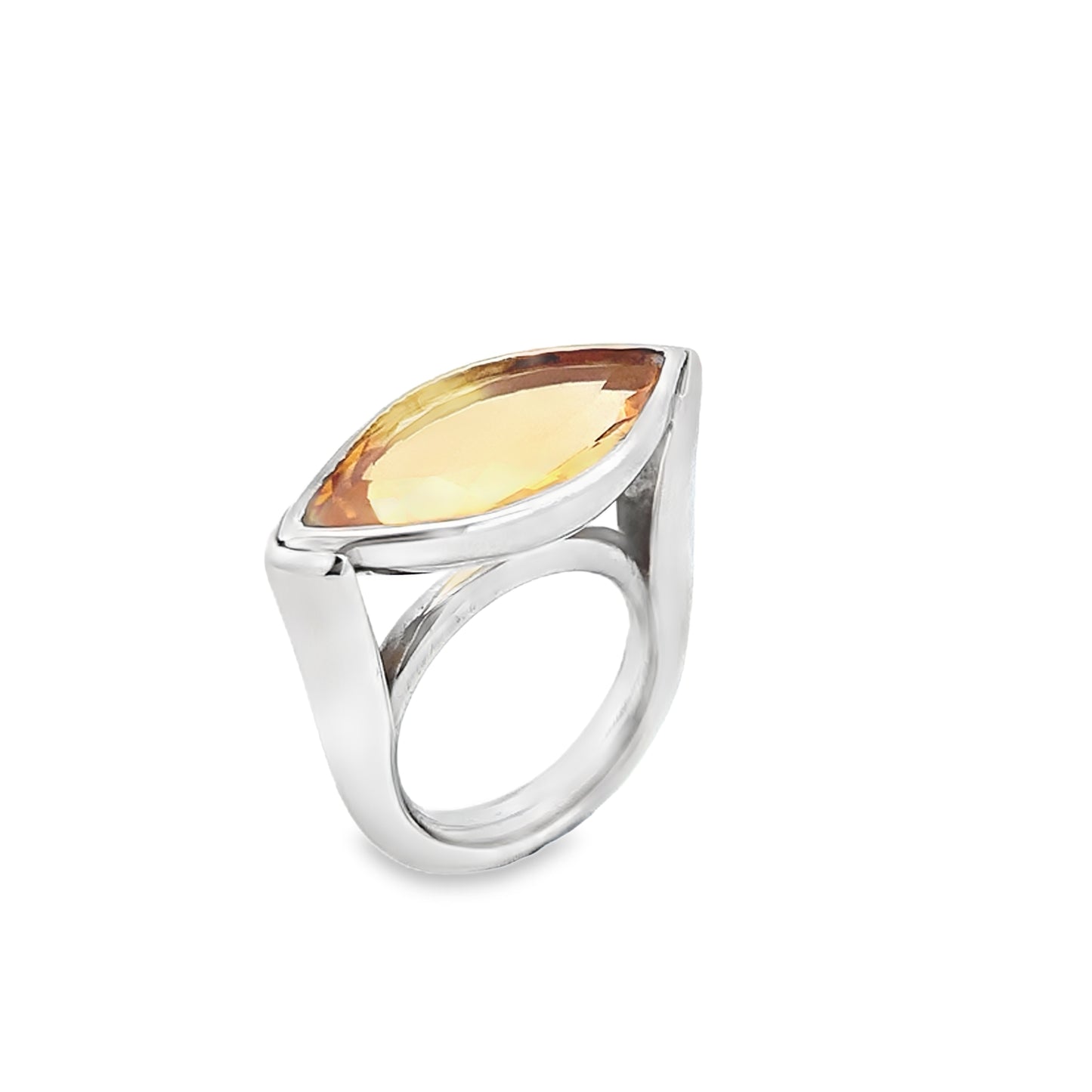 Silver Citrine Ring