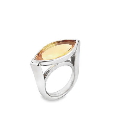Silver Citrine Ring